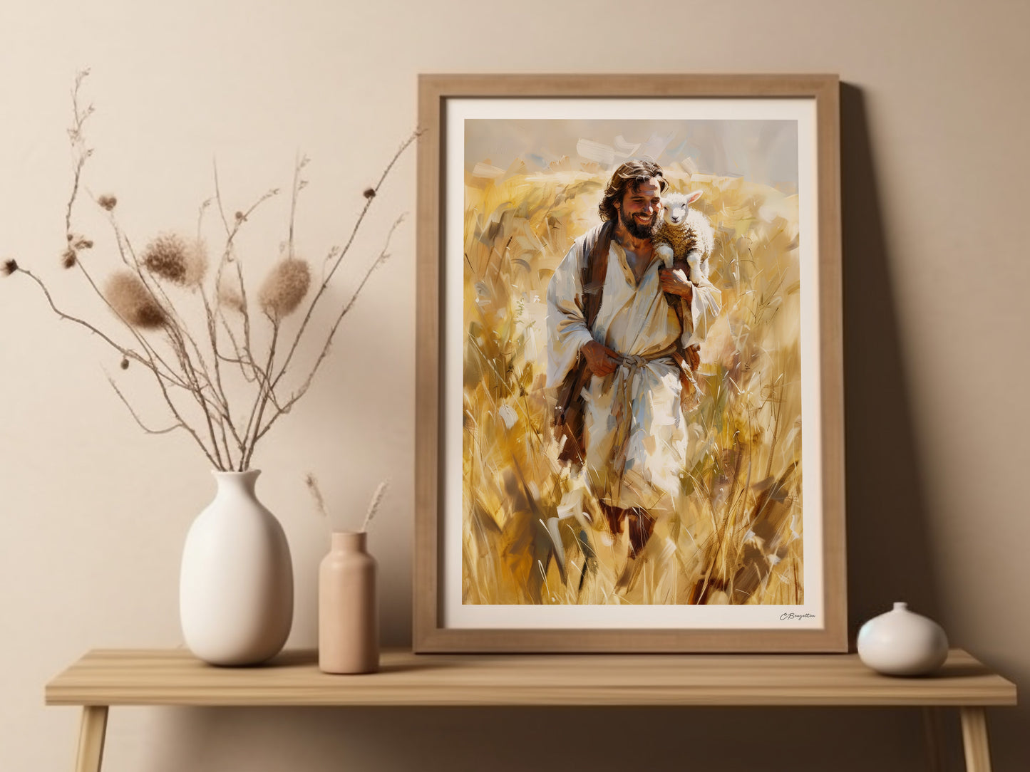 Joyful Shepherd | Framed Art Print