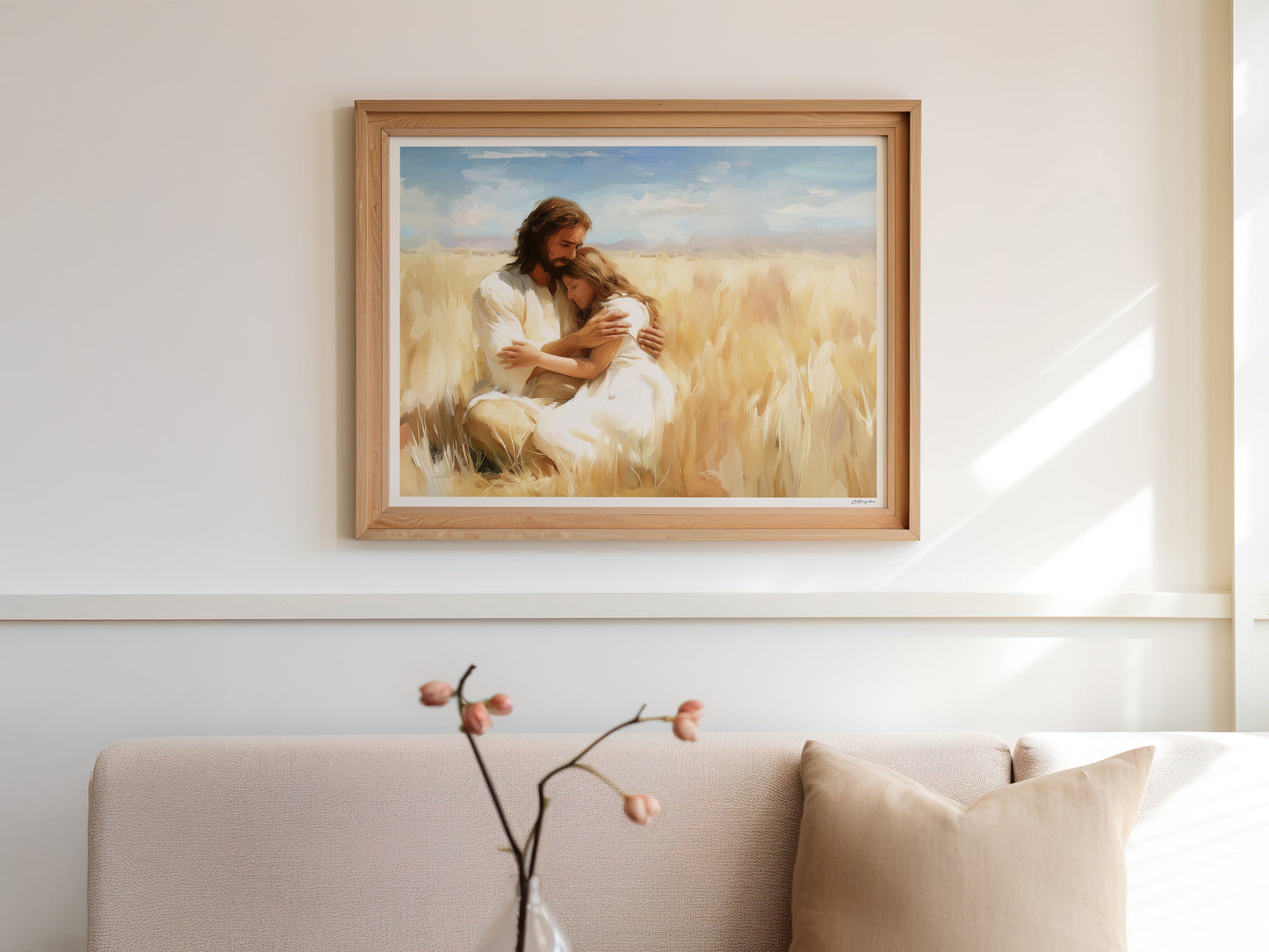 Safe with Him | Signed Handmade Art Print