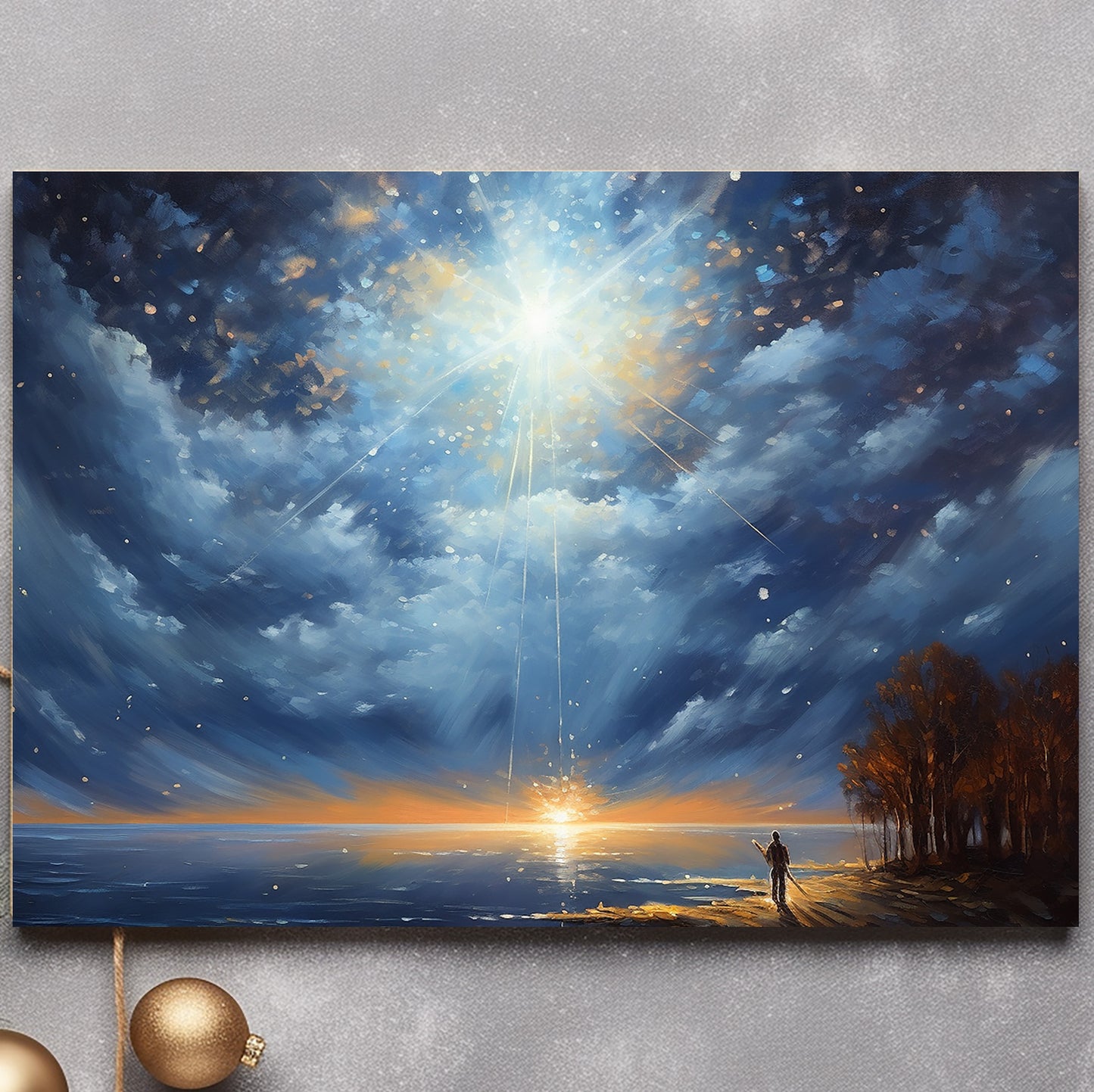 La estrella de Navidad #4 (Descarga de impresión de arte digital)