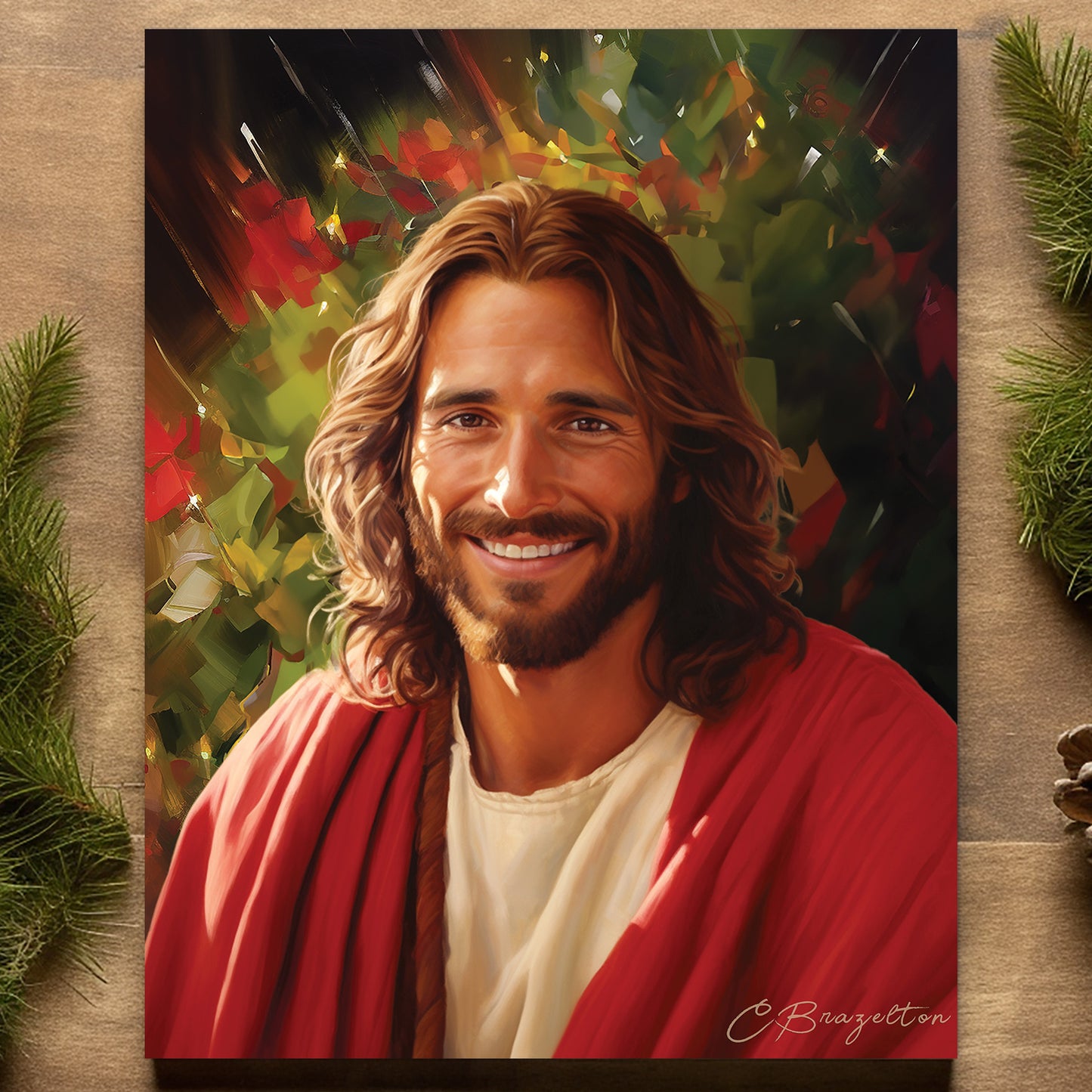 Salvador radiante - Fondo variante (descarga de impresión de arte digital)