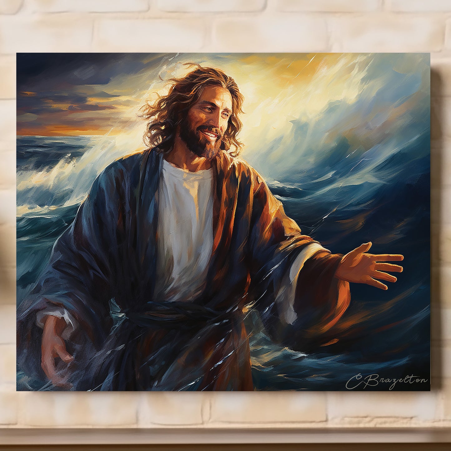 Caminando sobre el agua (Descarga de impresión de arte digital)