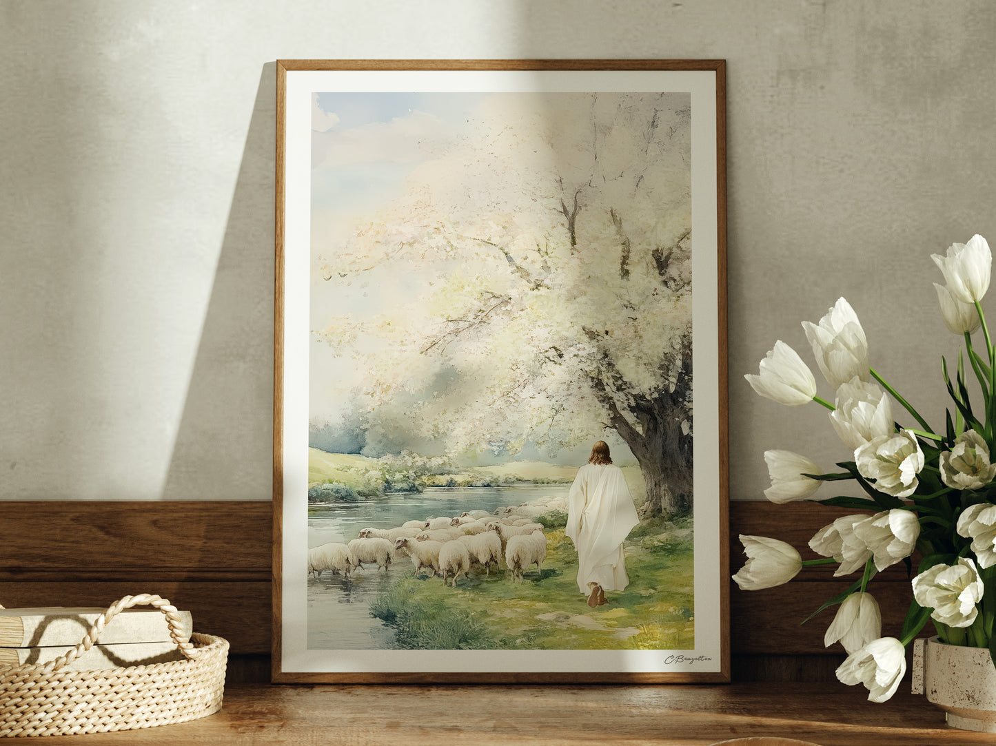 Beside the Still Waters | Framed Art Print