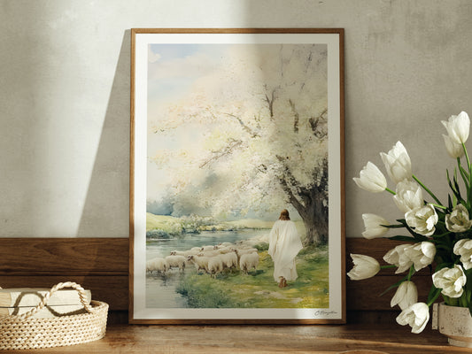 Beside the Still Waters | Framed Art Print