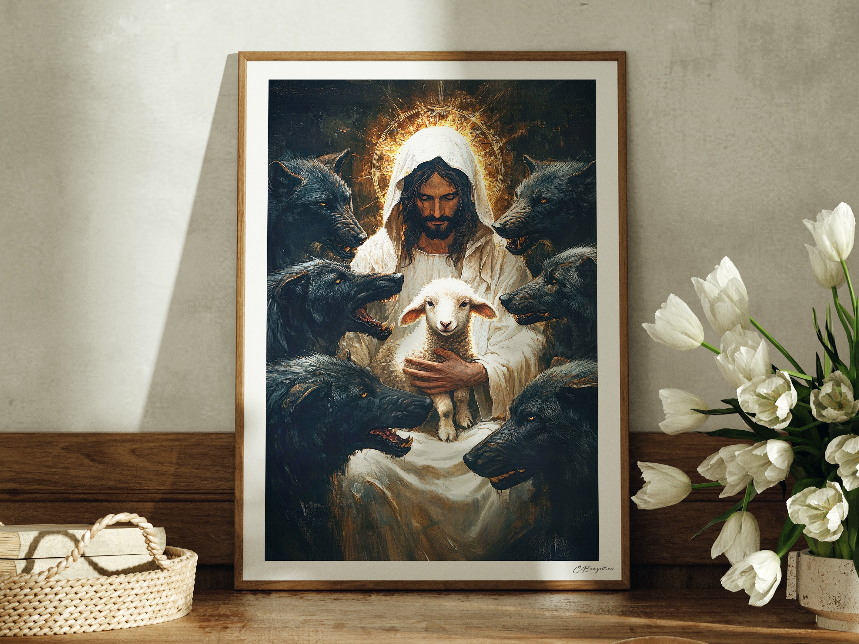 Jesus. He Rescued He Rescued Me | Signed Handmade Art Print – The Painted Gospel