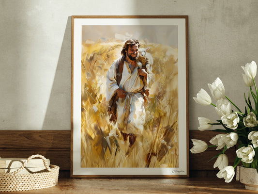 Joyful Shepherd | Framed Art Print