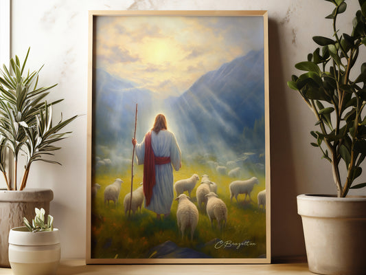Schafe der Weide (Digitaler Kunstdruck-Download)