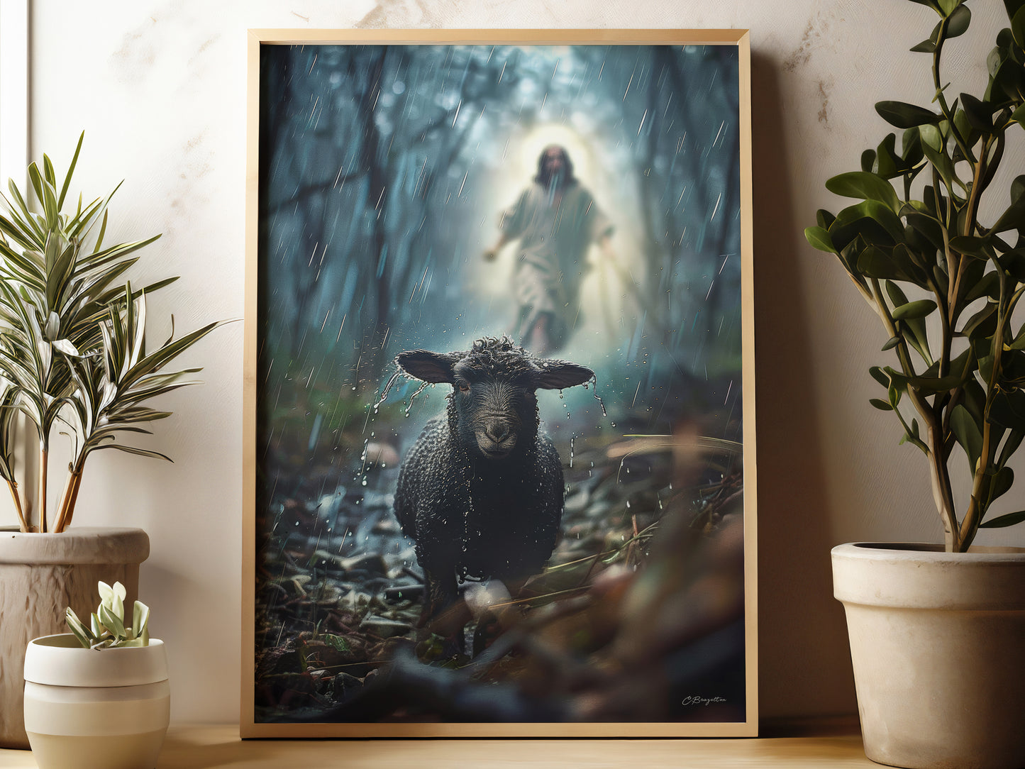 Shepherd in the Storm (Digital Art Print Download)