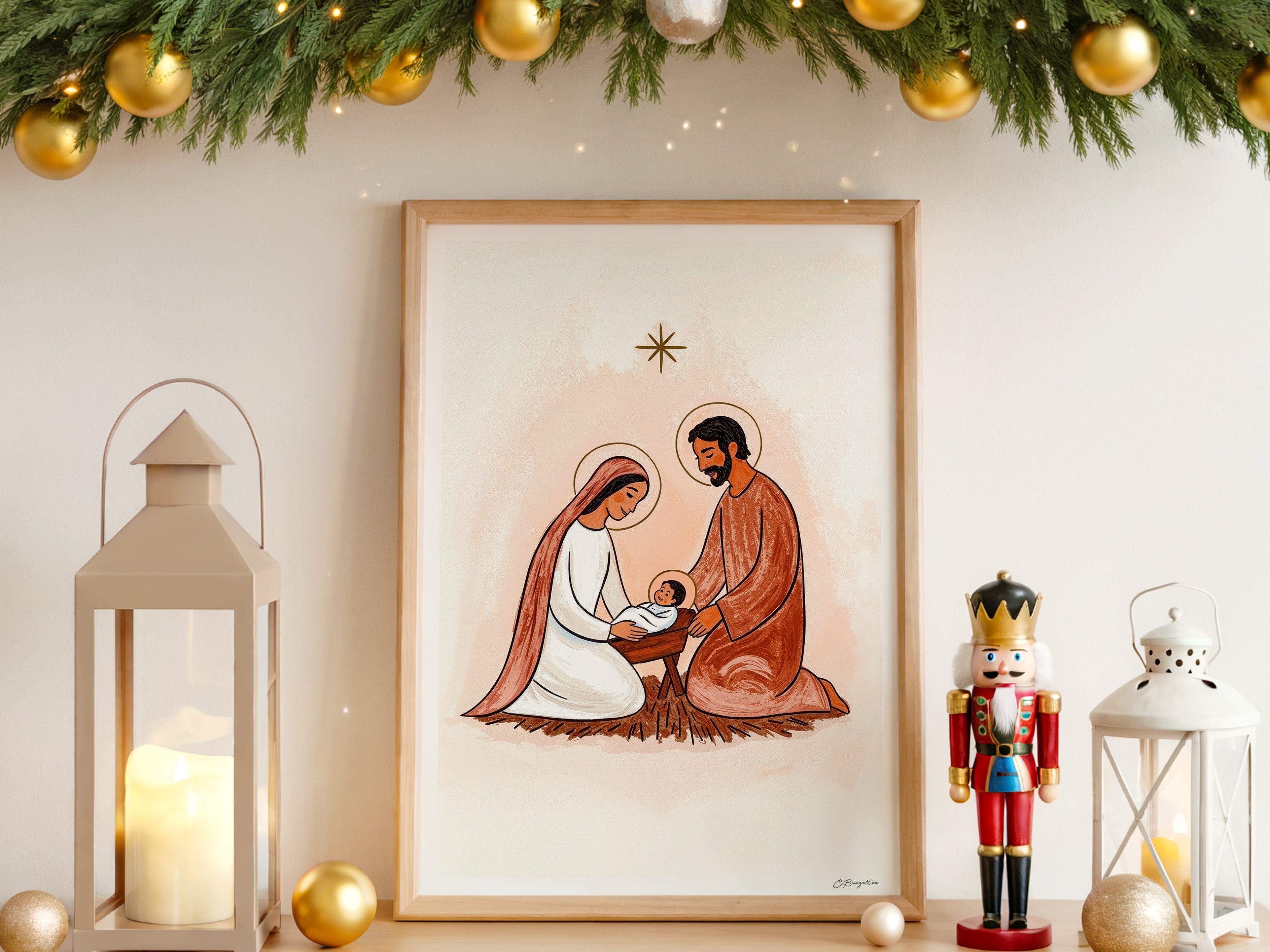 Holy Family #3 | Signed Handmade Art Print – The Painted Gospel