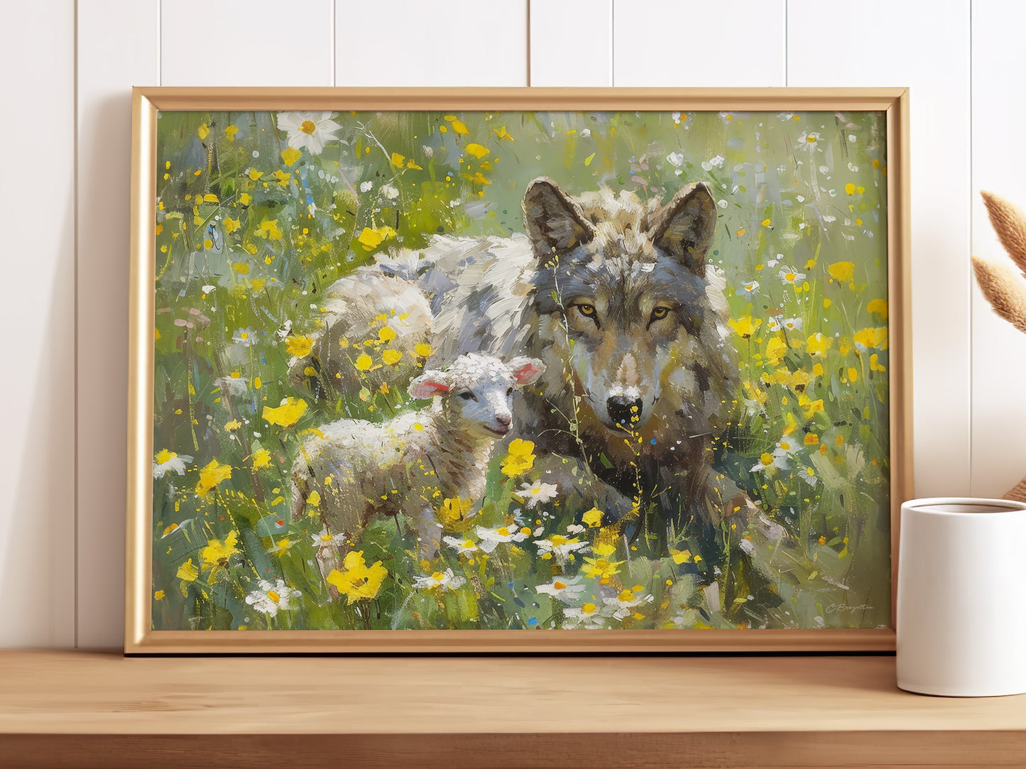 The Wolf and the Lamb (Digital Art Print Download)