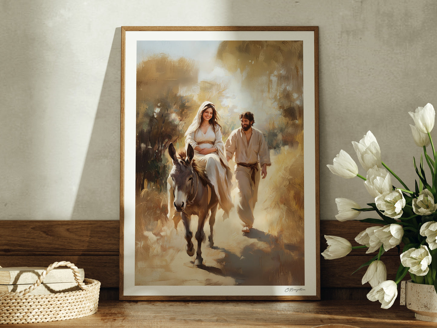 Journey to Bethlehem (Day) | Signed Handmade Art Print