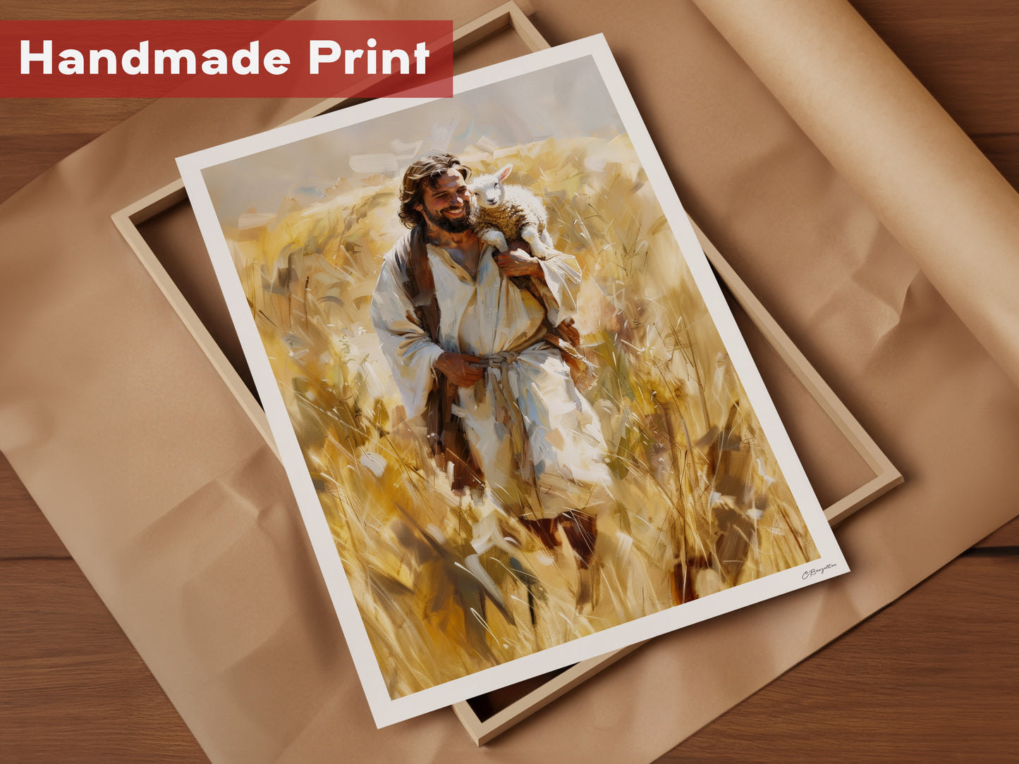 Joyful Shepherd | Framed Art Print