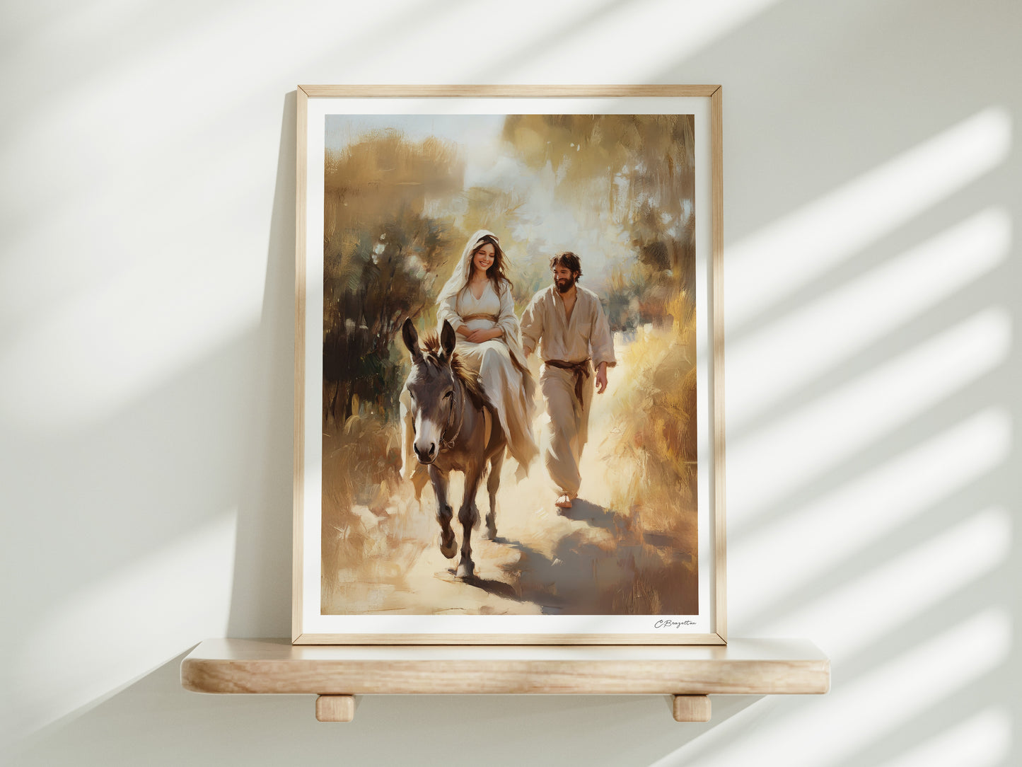 Journey to Bethlehem (Day) | Signed Handmade Art Print