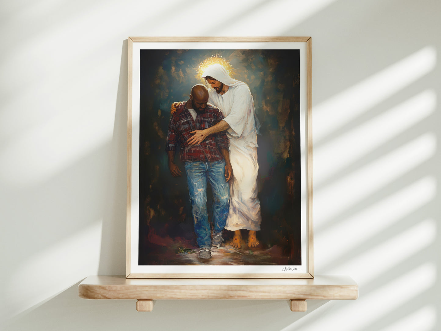 Lean on Him | Signed Handmade Art Print