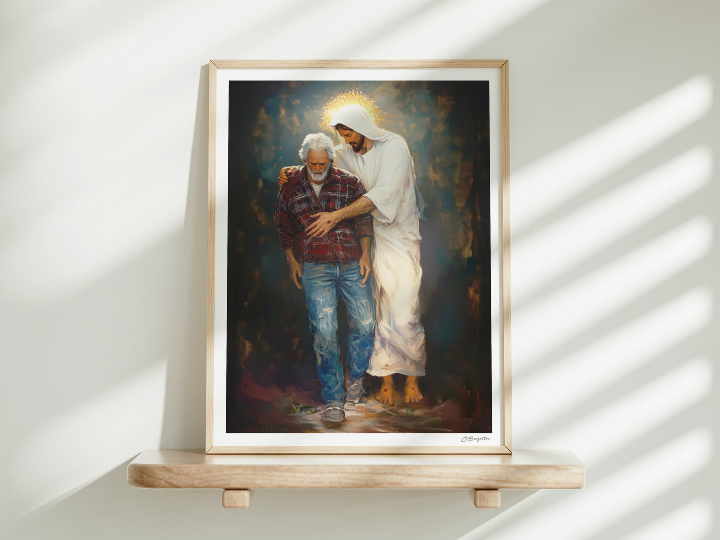 Lean on Him | Signed Handmade Art Print