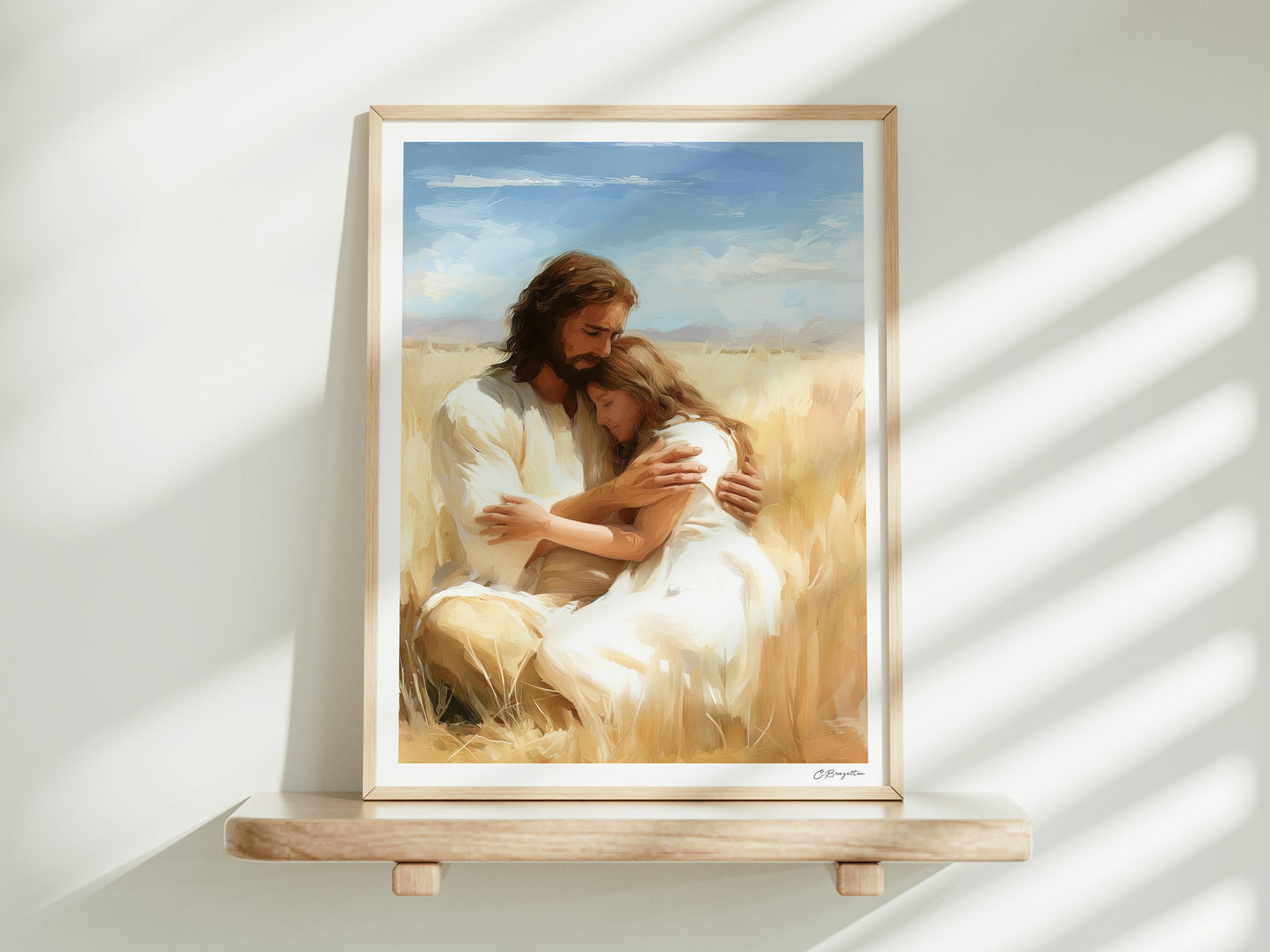 Safe with Him | Signed Handmade Art Print