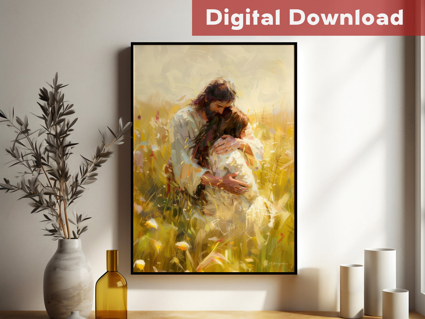 Held By My Savior (Digital Art Print Download)