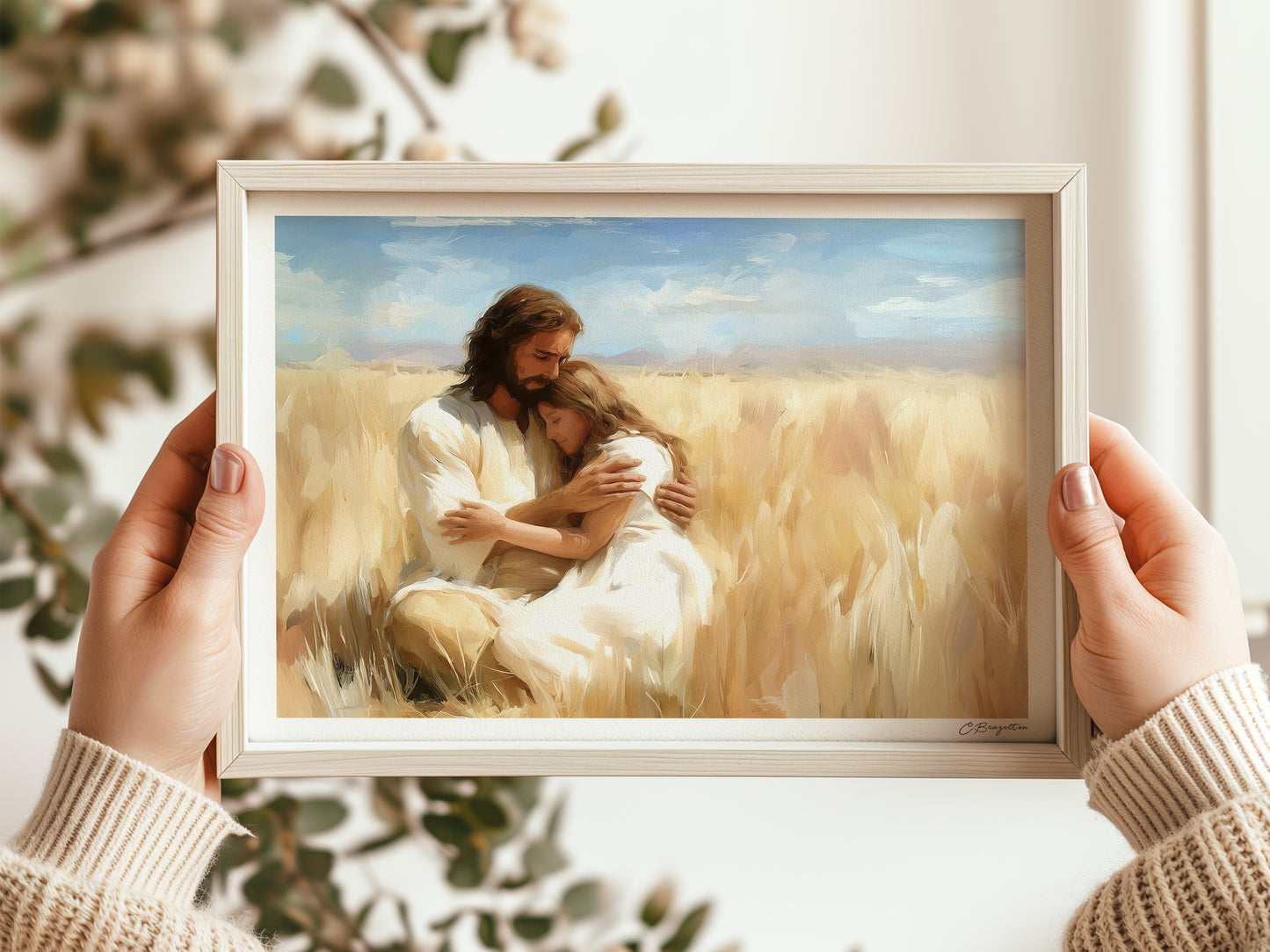 Safe with Him | Signed Handmade Art Print