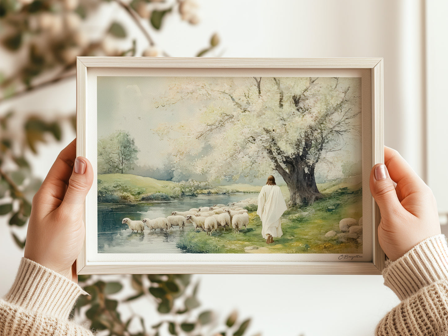 Beside the Still Waters | Framed Art Print