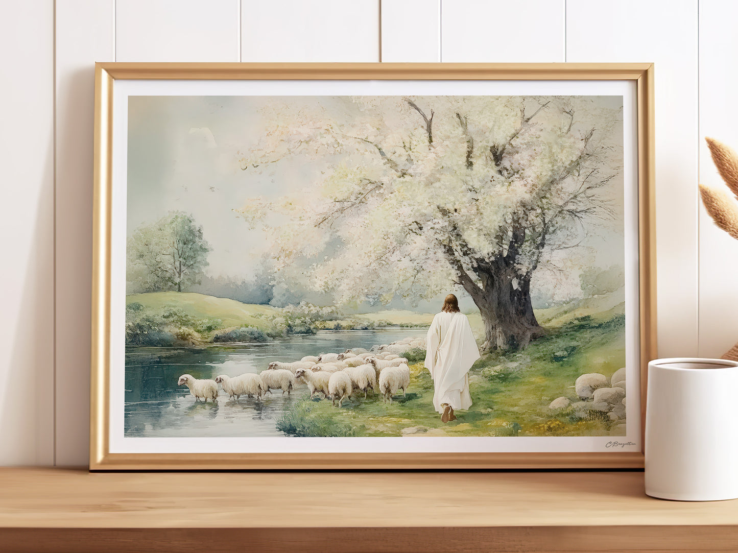 Beside the Still Waters | Framed Art Print