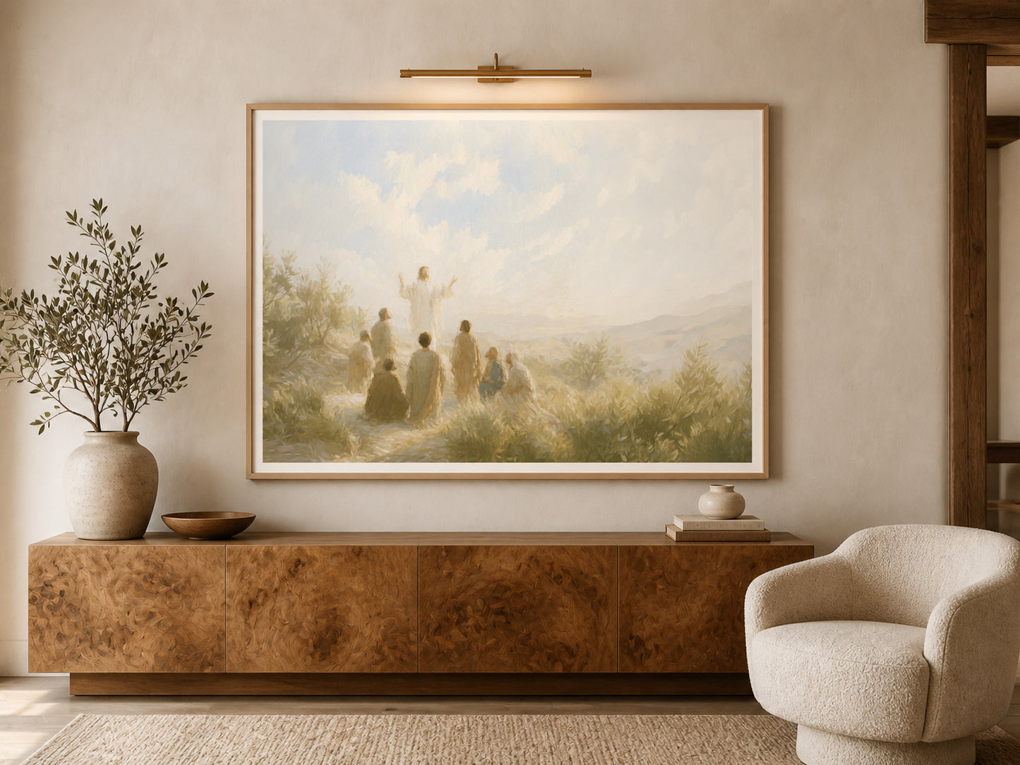 While He Blessed Them | Signed Handmade Art Print