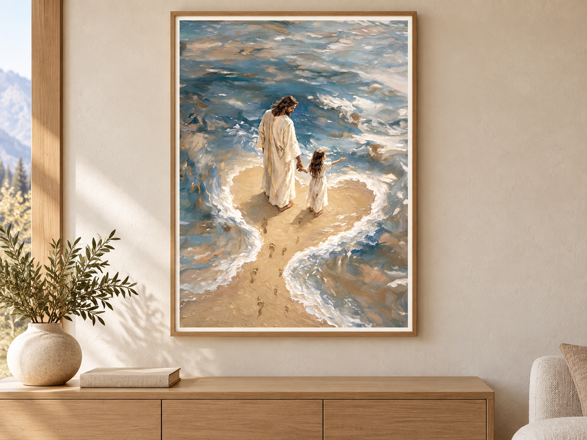 Held in His Love | Signed Handmade Art Print