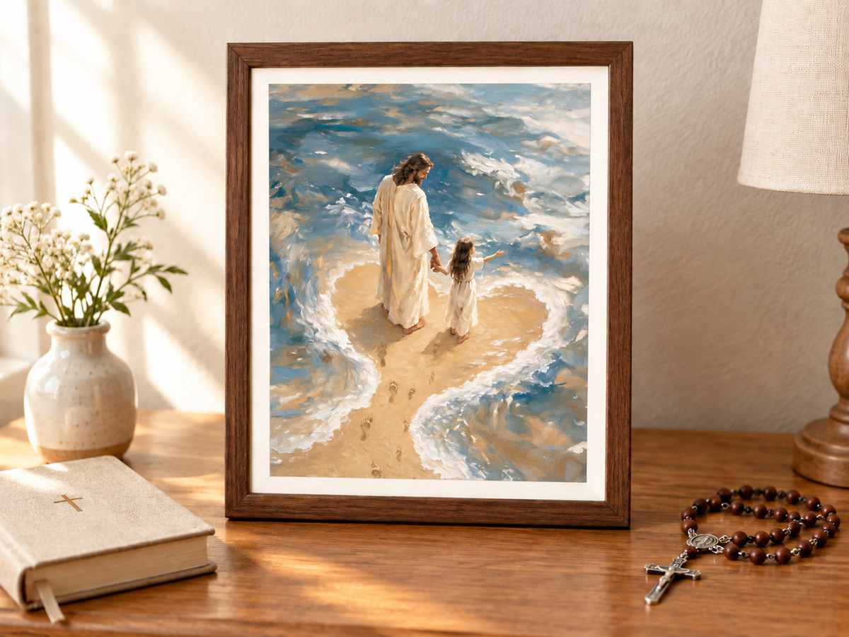 Held in His Love | Signed Handmade Art Print