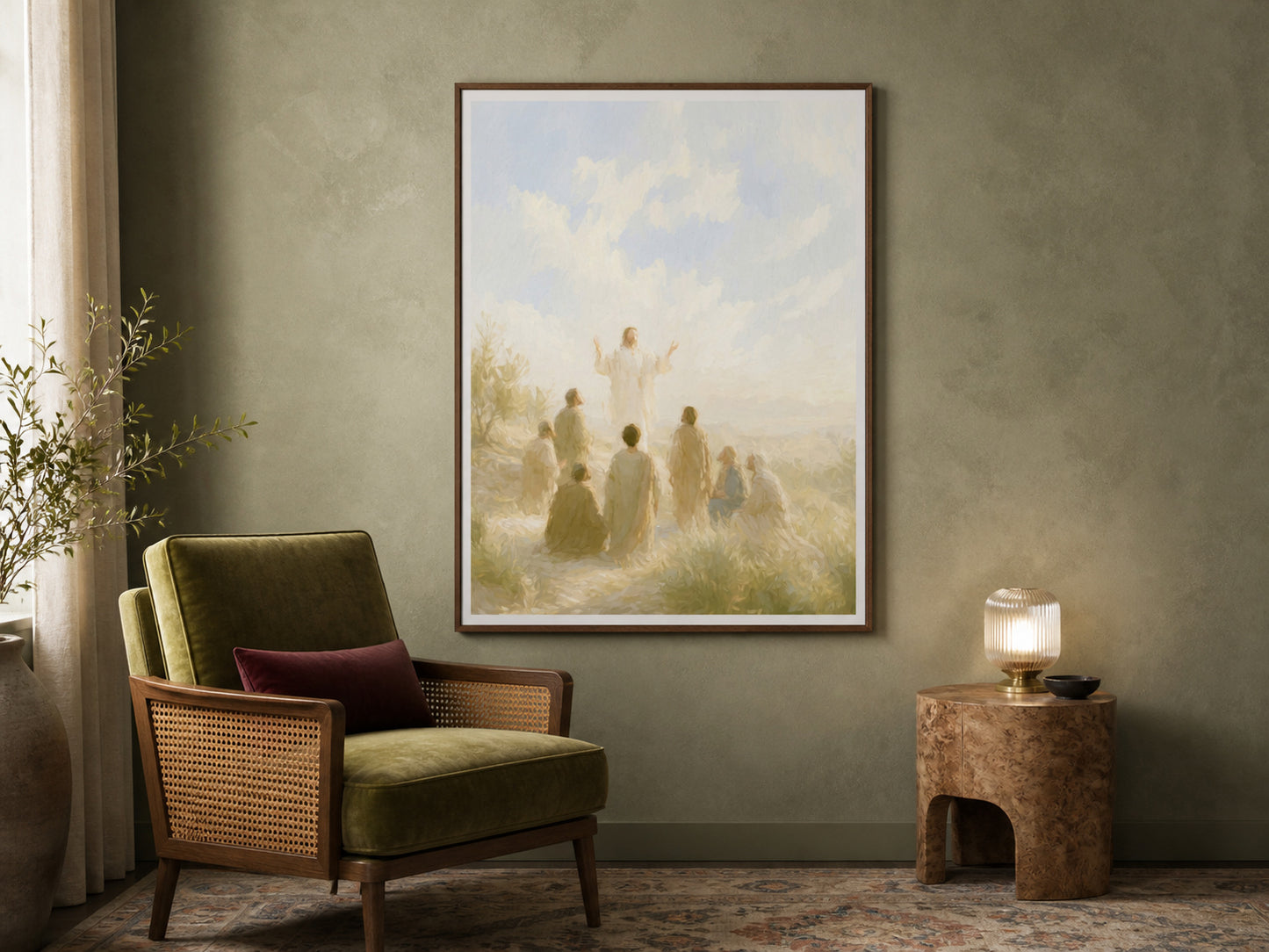 While He Blessed Them | Signed Handmade Art Print
