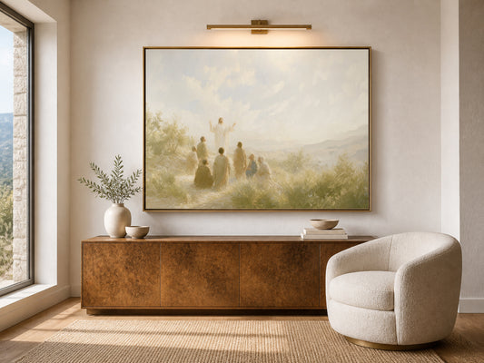 While He Blessed Them | Canvas Artwork