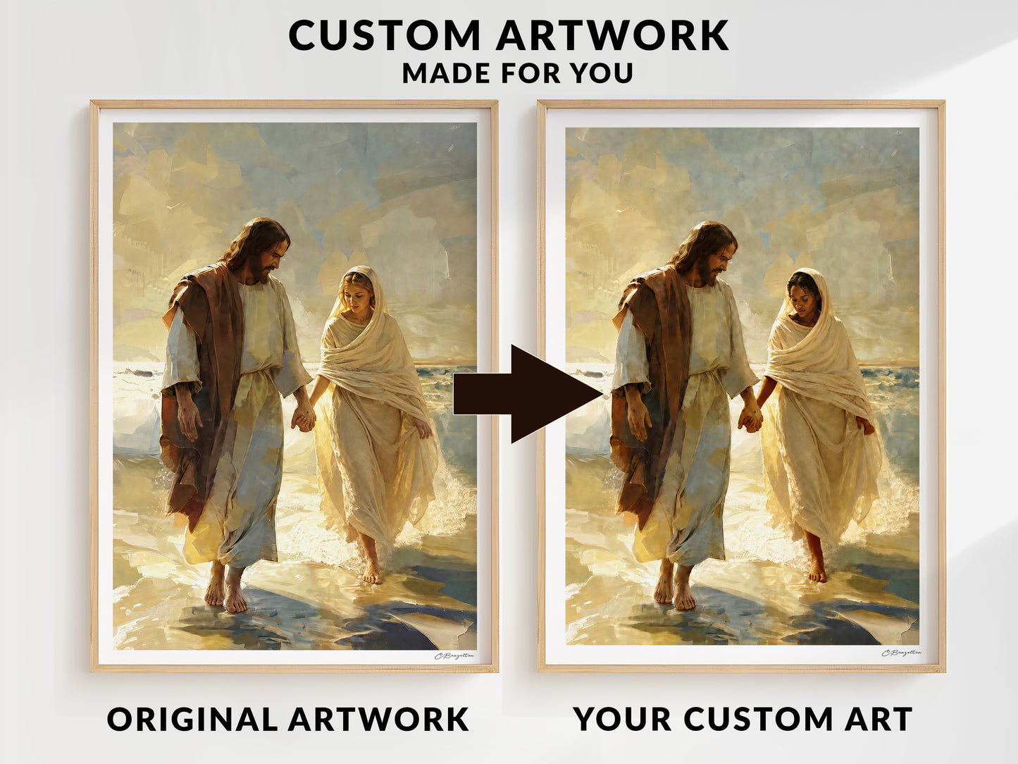 Walk By Faith Custom Artwork on Fine Art Paper | Personalized Signed Art Print