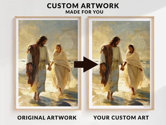 Walk By Faith Custom Artwork on Fine Art Paper | Personalized Signed Art Print
