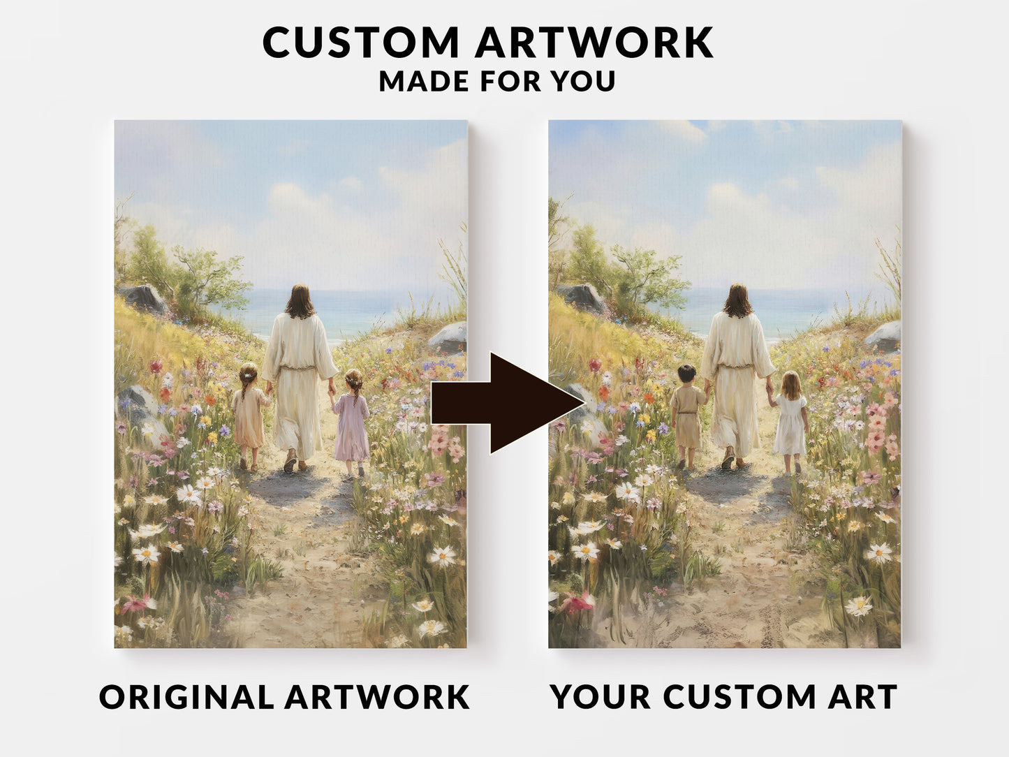 Consider the Lilies Custom Canvas Artwork | Hand Embellished Personalized Canvas