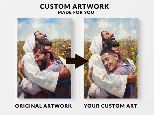 Welcome Home #4 Custom Canvas Artwork | Hand Embellished Personalized Canvas