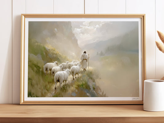 He Leadeth Me | Signed Handmade Art Print