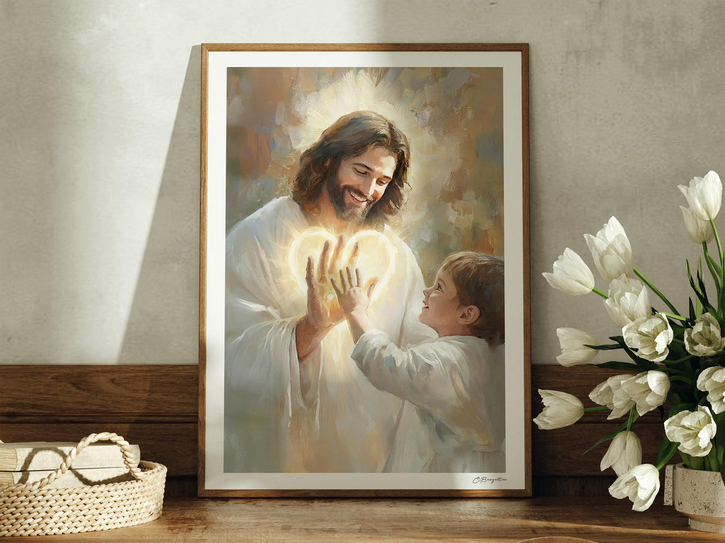 In His Hands | Signed Handmade Art Print