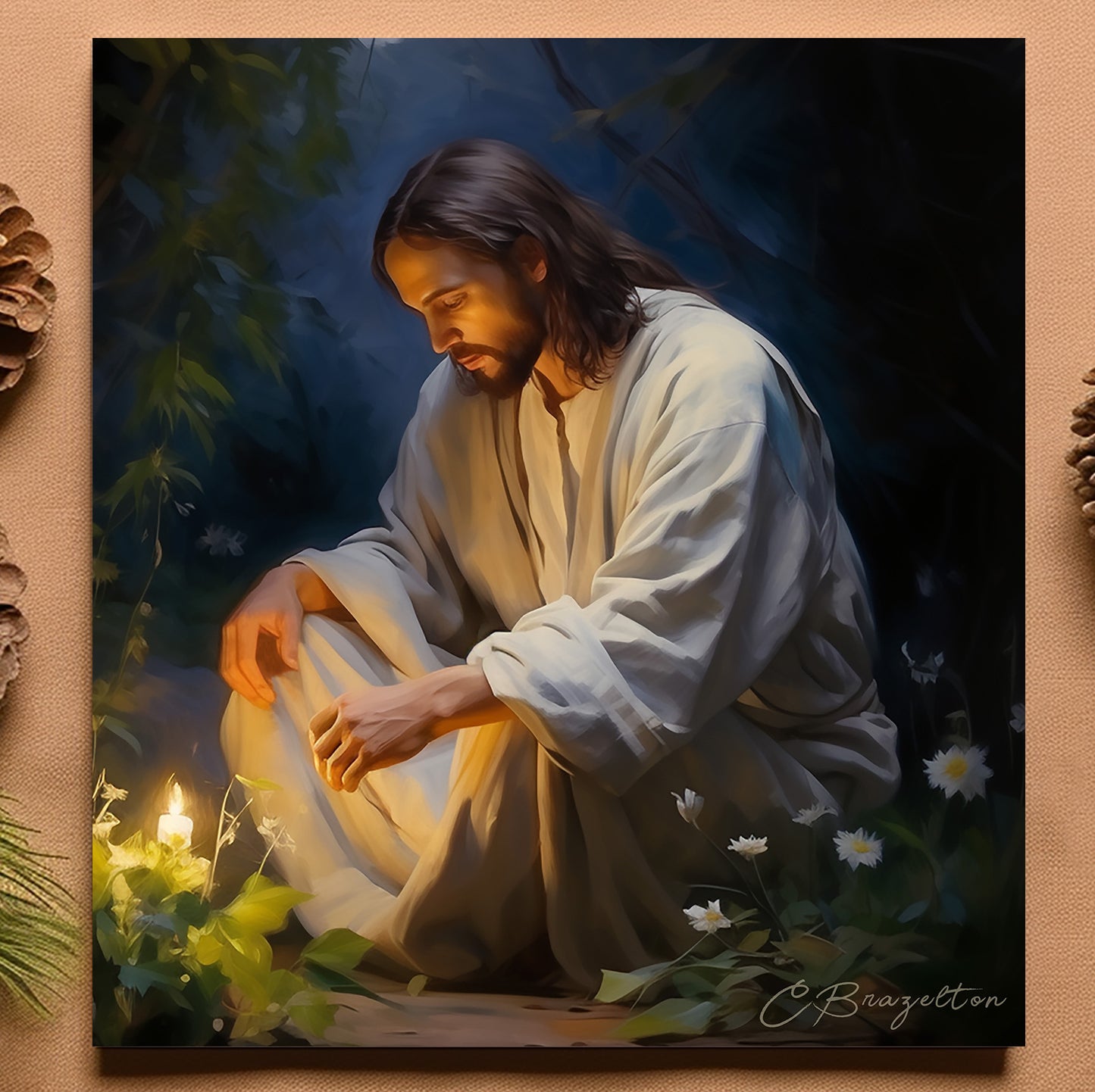 Jesus Prays #2 (Digital Art Print Download)