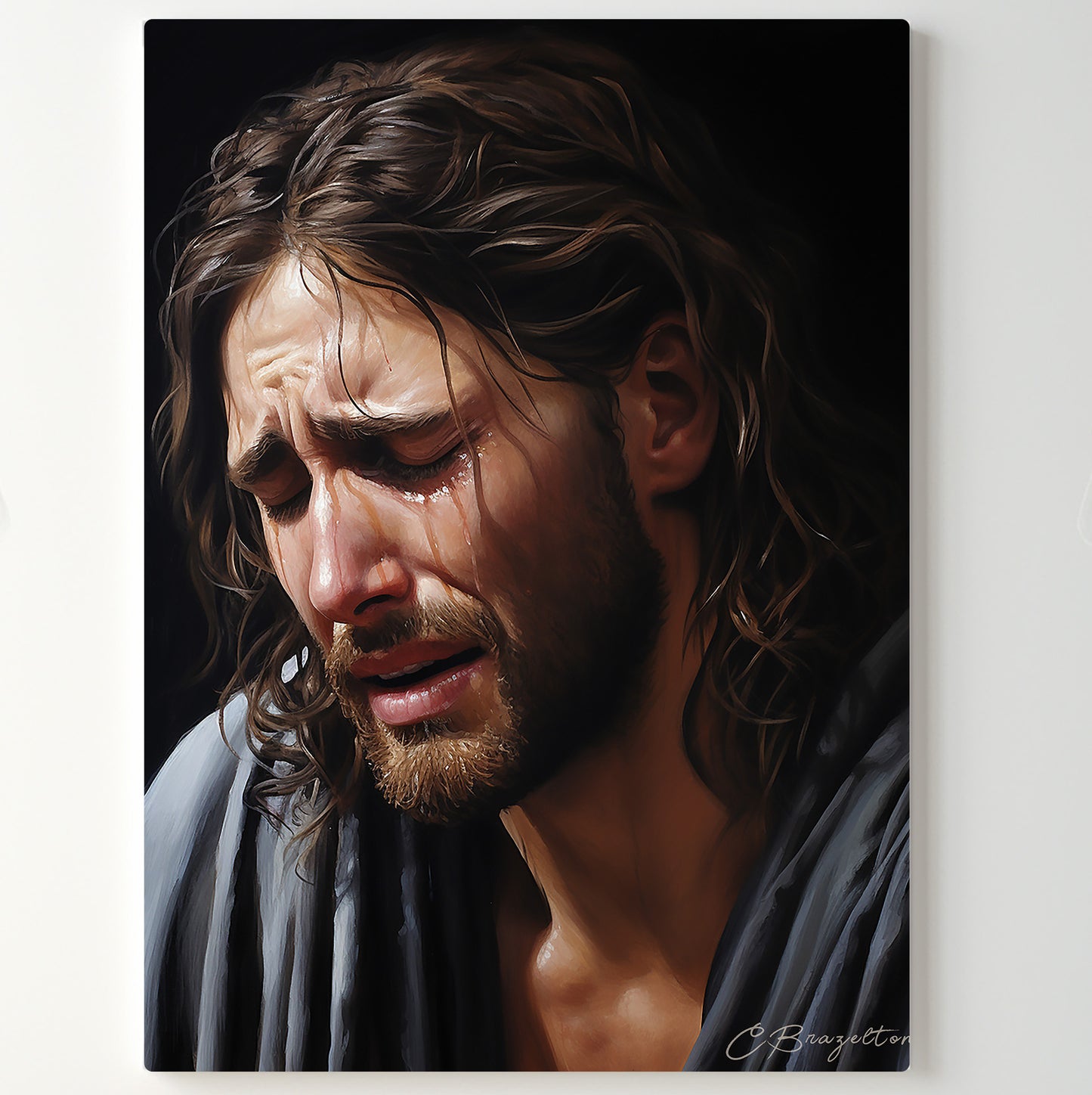 Jesus weinte (Digitaler Kunstdruck-Download)