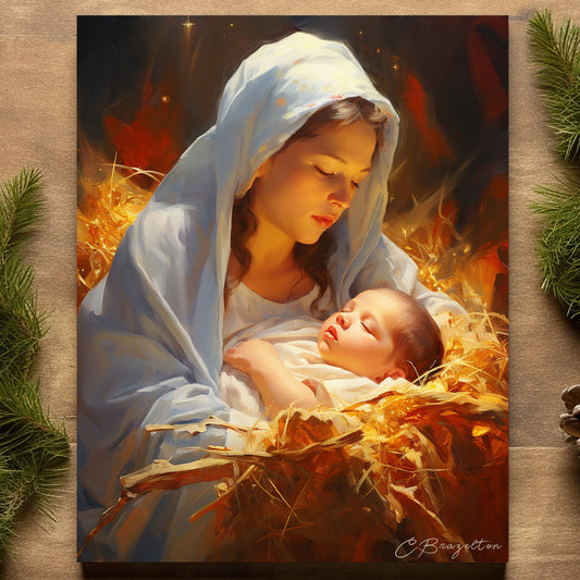Jesus und Maria (Digitaler Kunstdruck-Download)