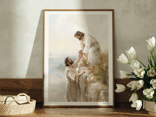 Reaching for Him #2 | Signed Handmade Art Print