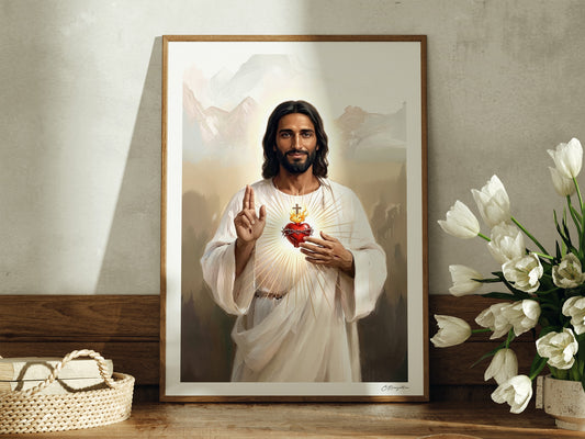 Sacred Heart #2 | Signed Handmade Art Print