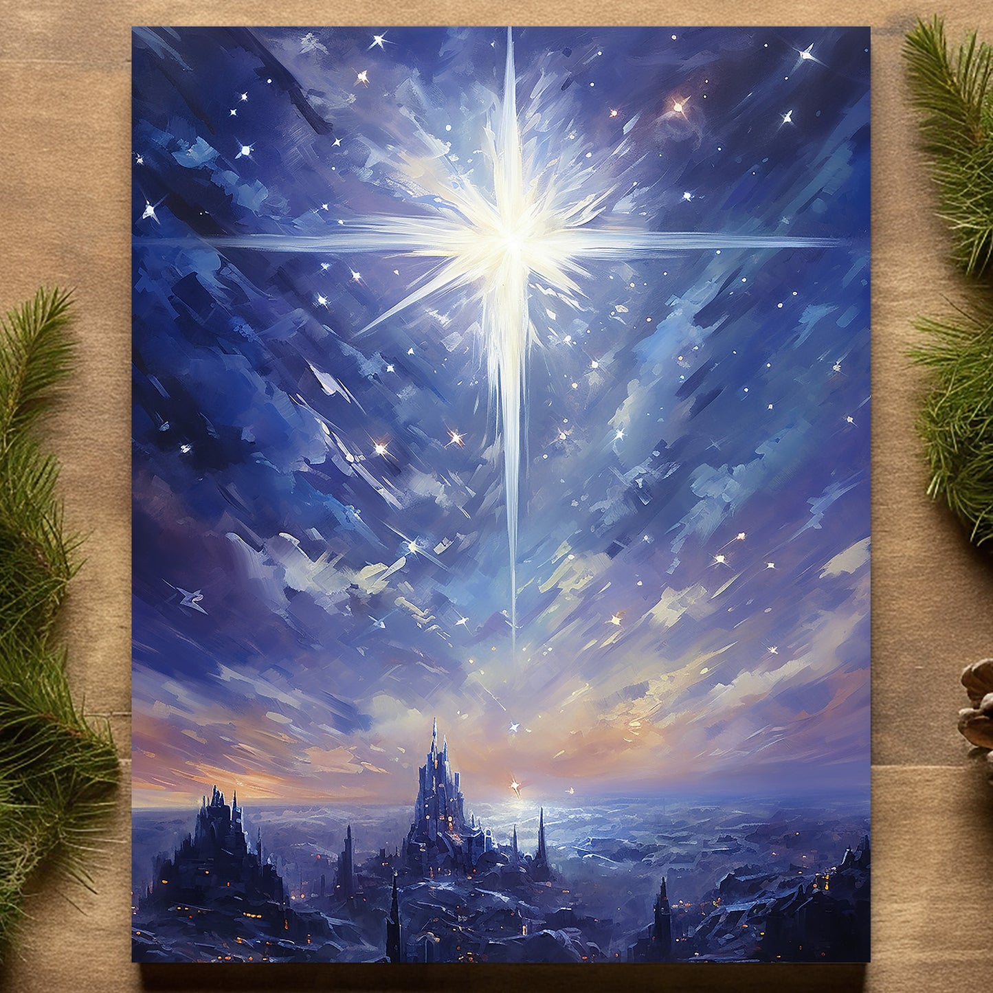 La estrella de Navidad (descarga de impresión de arte digital)