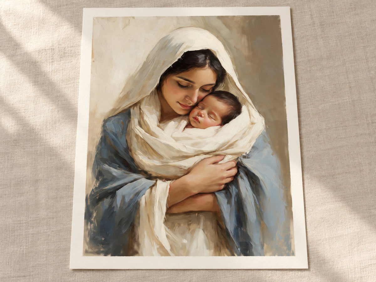 Treasured in Her Heart as a loose warm-white paper print with an even half-inch margin
