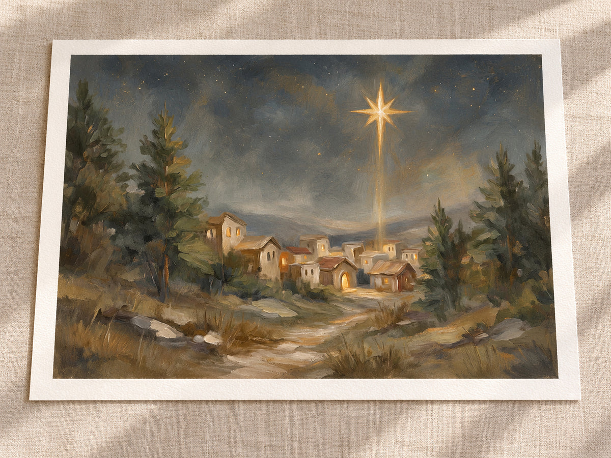 O Holy Night #2 as a loose warm-white paper print with an even half-inch margin