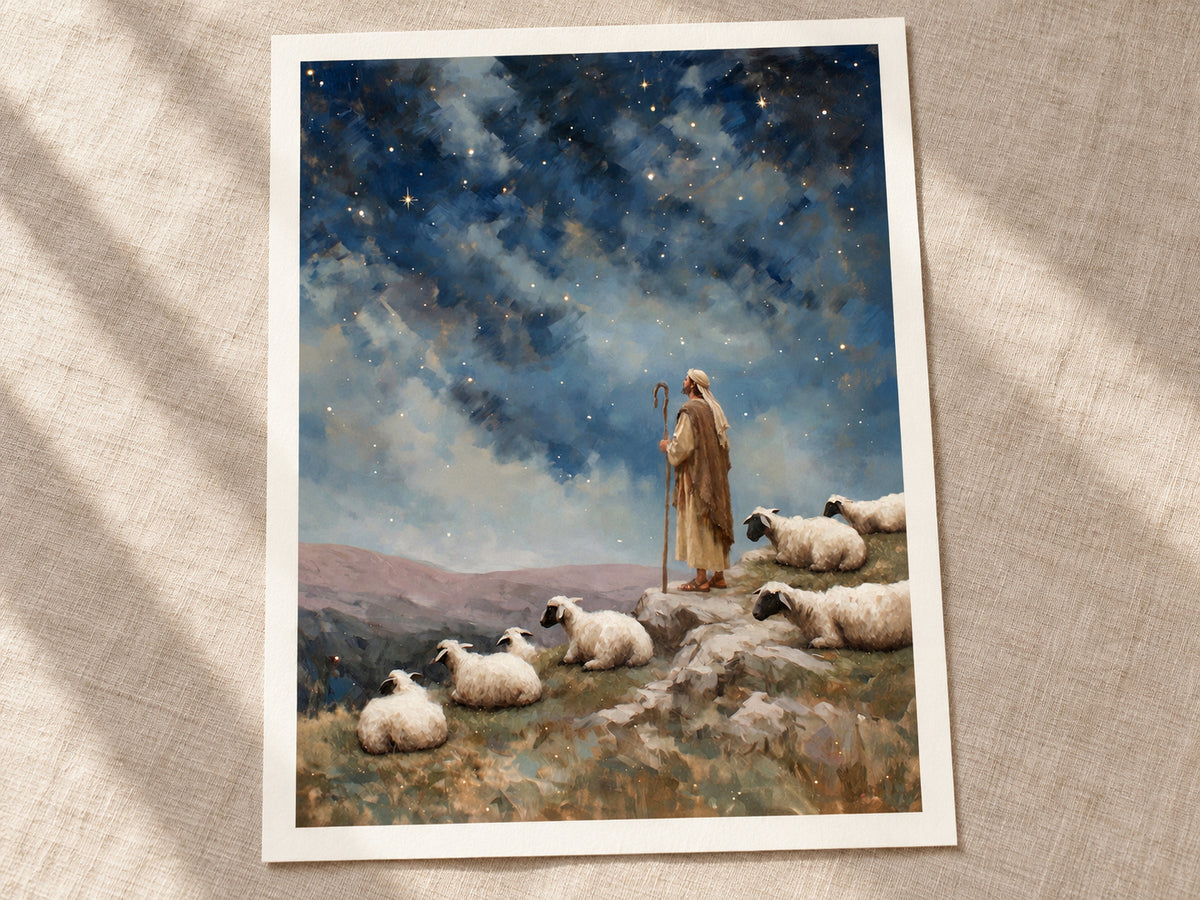 Keeping Watch as a loose warm-white paper print with an even half-inch margin