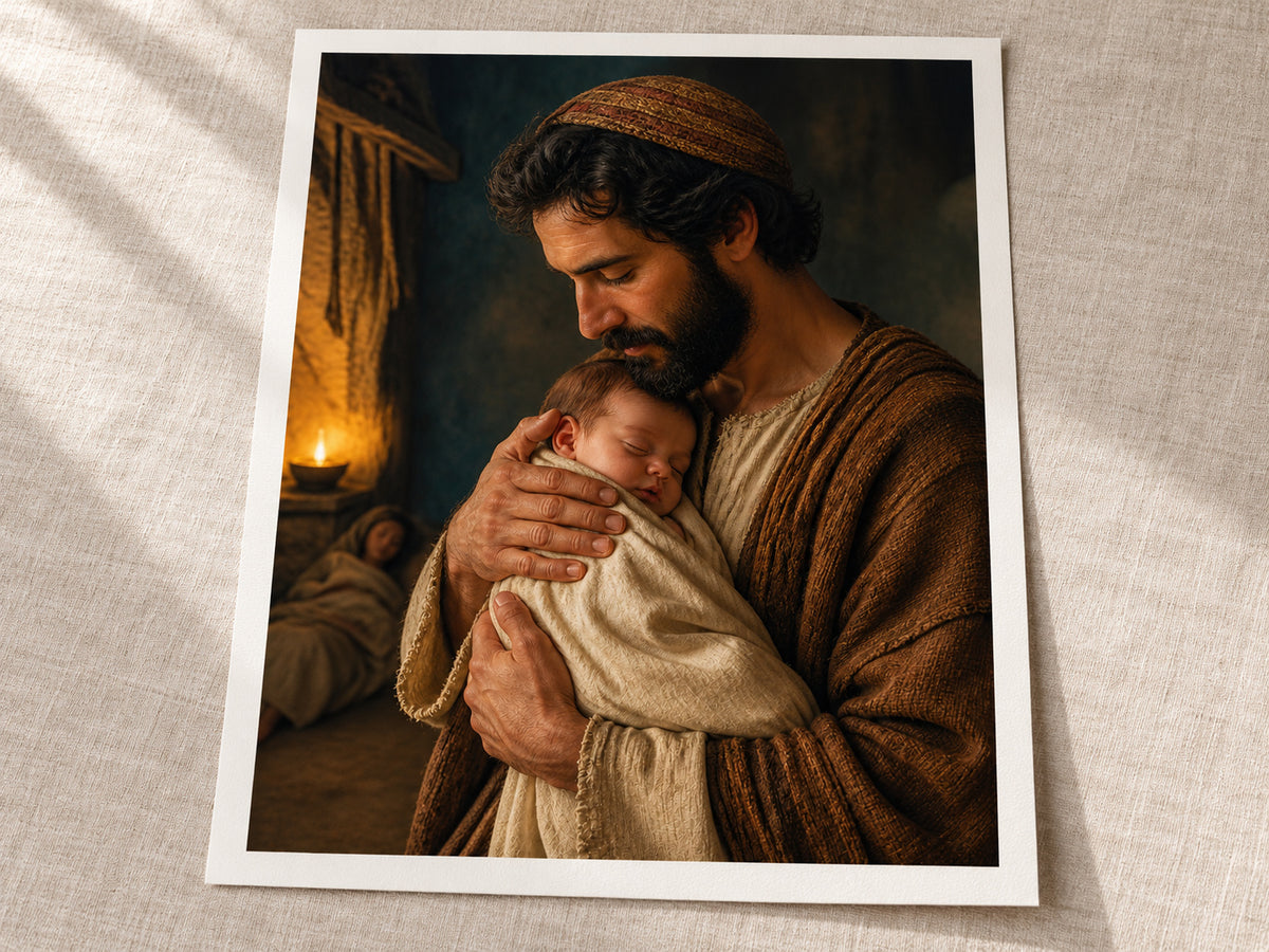 Carried by Joseph as a loose warm-white paper print with an even half-inch margin