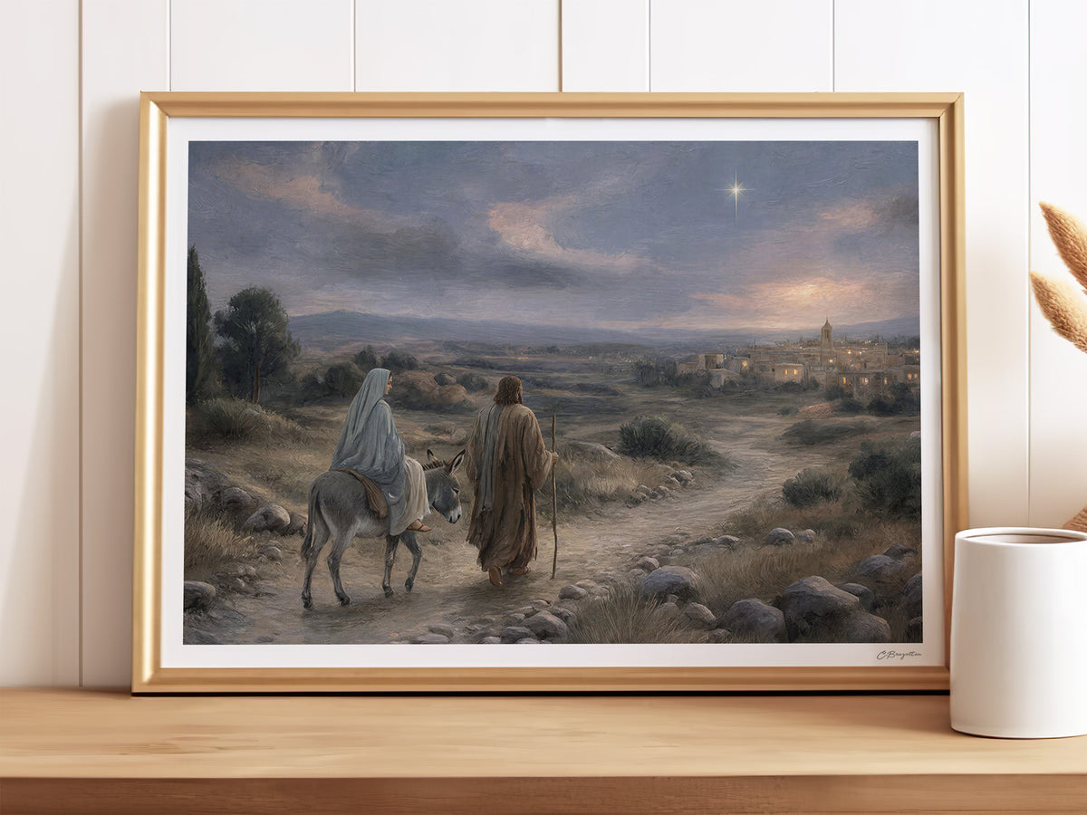 Guided to Bethlehem | Signed Handmade Art Print