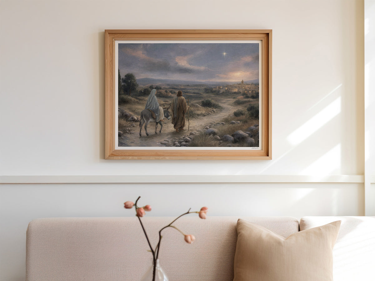 Guided to Bethlehem | Signed Handmade Art Print